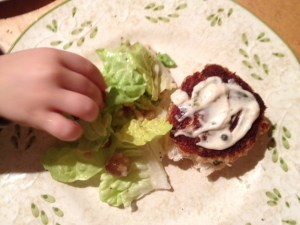 That's me, pilfering a grape.