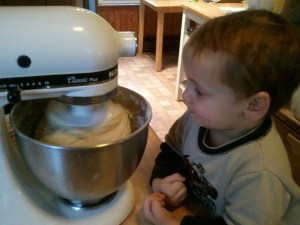The dough was a little frightening as it flopped around the bowl.