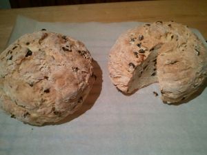 Soda bread just out of the oven