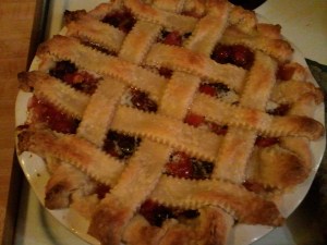 You can see that the crust is started to get good and golden, but the edges are getting a bit dark.