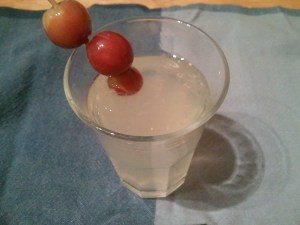 These frozen grapes make a terrific and refreshing complement to the lemonade.