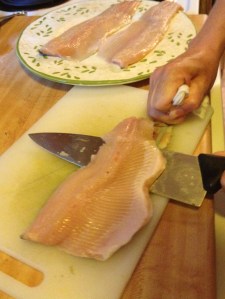 starting to skin fish/littlejudeonfood