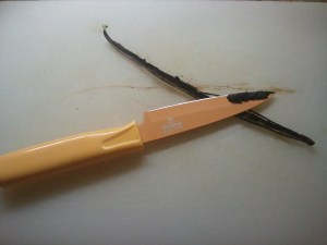 If you look closely, you can see the edges of the bean where the seeds were scraped out.