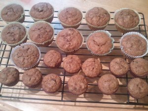 Big muffins for mama and papa and little muffins for me!