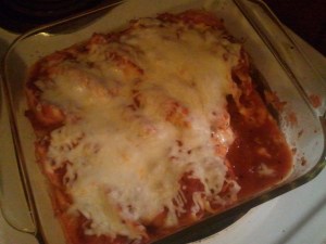 Mama took out a couple right away for me so they could cool. It's a little runny in that corner as a result. Resist the urge to dig in right away!