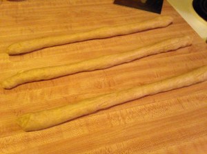 Roll these out like ropes.