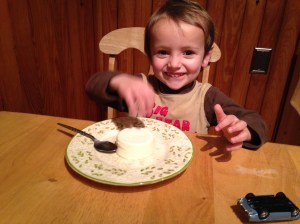 I especially liked going "Boing! Boing!" on top of the panna cotta.