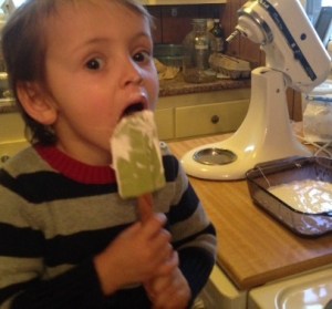 Marshmallow is really sticky. I had to work hard to get it off this spatula.