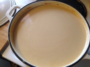 Don't be intimidated. Mama made a quadruple batch for a soup swap. Doesn't it look silky?