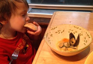 Broth-dipped bread wasn't so bad.