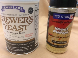 One of these is nutritional yeast, and one is not. Psss... its the one on the right.)